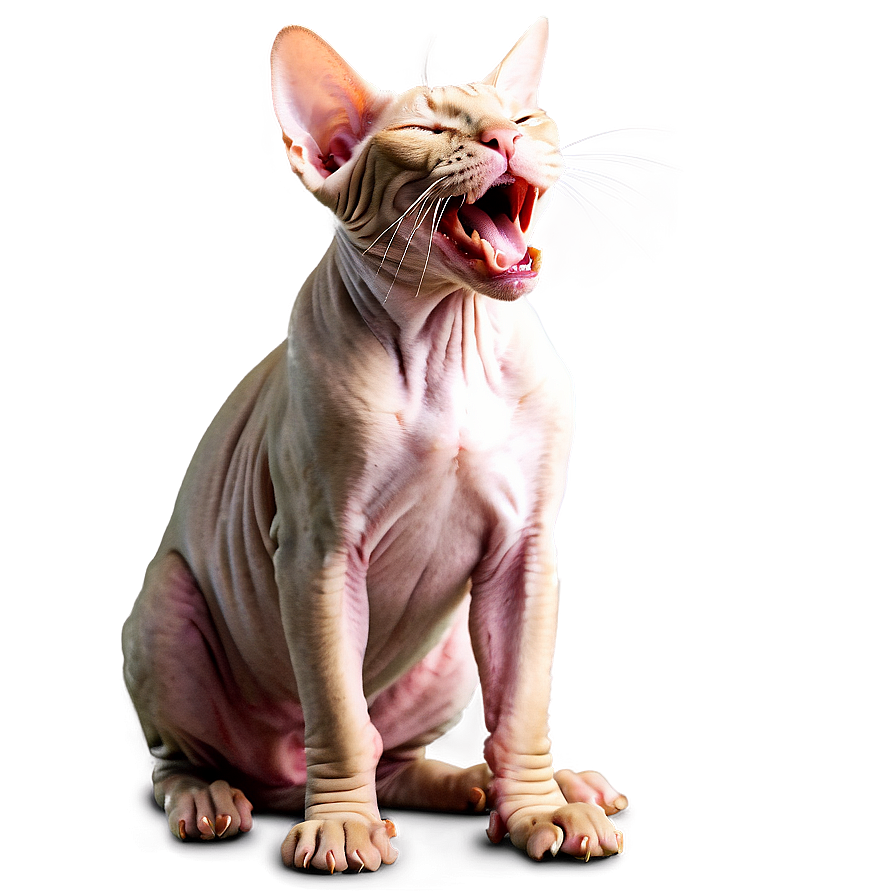 Sphynx Cat Yawning Expression Png 50