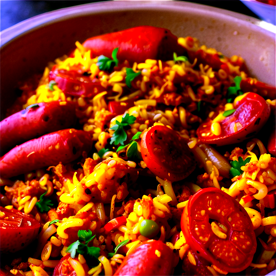 Spicy Chorizo Paella Feast Png 06252024