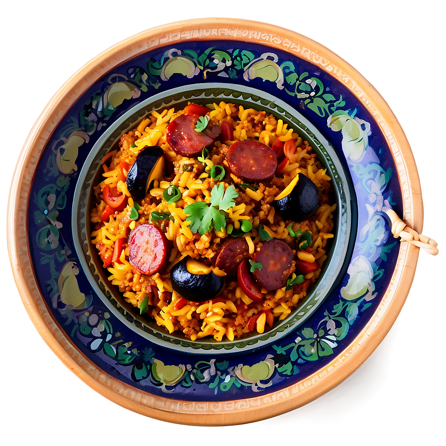 Spicy Chorizo Paella Feast Png 42