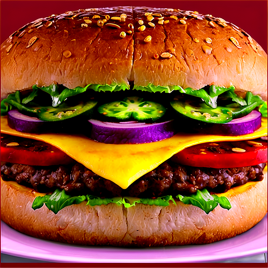 Spicy Jalapeno Cheeseburger Png 19