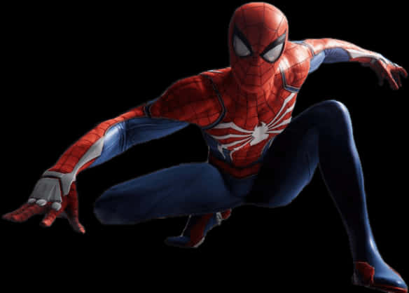 Spider Man_ Crouching_ Pose