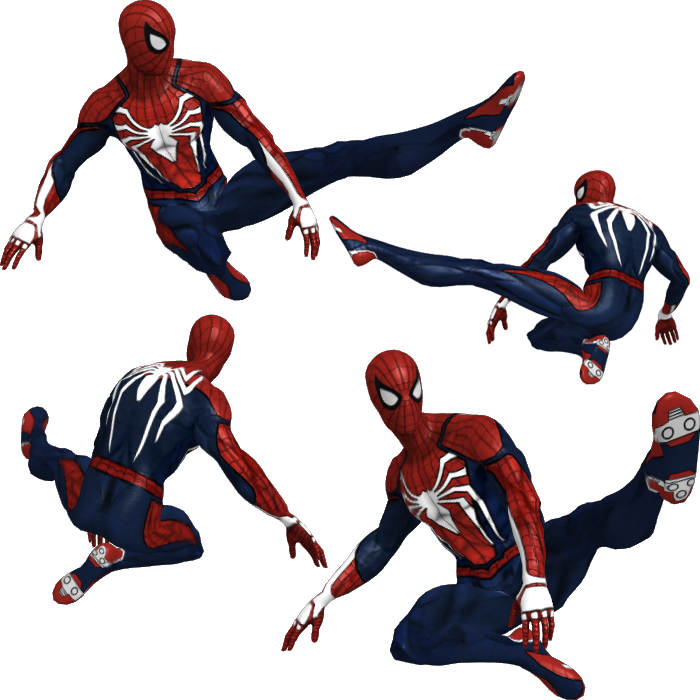 Spider Man Poses Collage