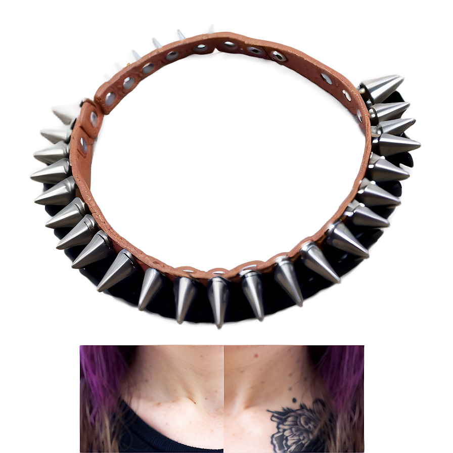 Spiked Choker For Edgy Look Png 06282024