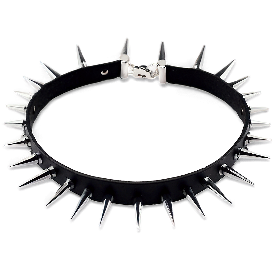 Spiked Choker In Matte Black Png Cns38