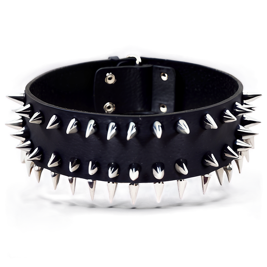 Spiked Choker In Matte Black Png Inv