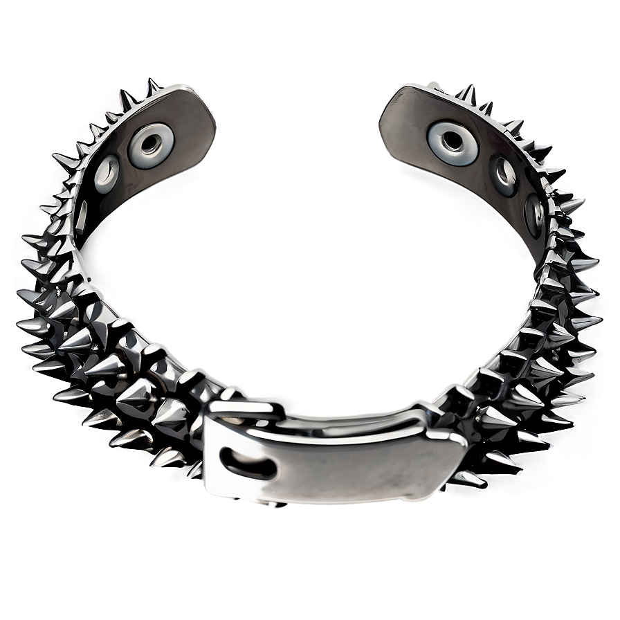 Spiked Choker With Buckle Closure Png 06282024