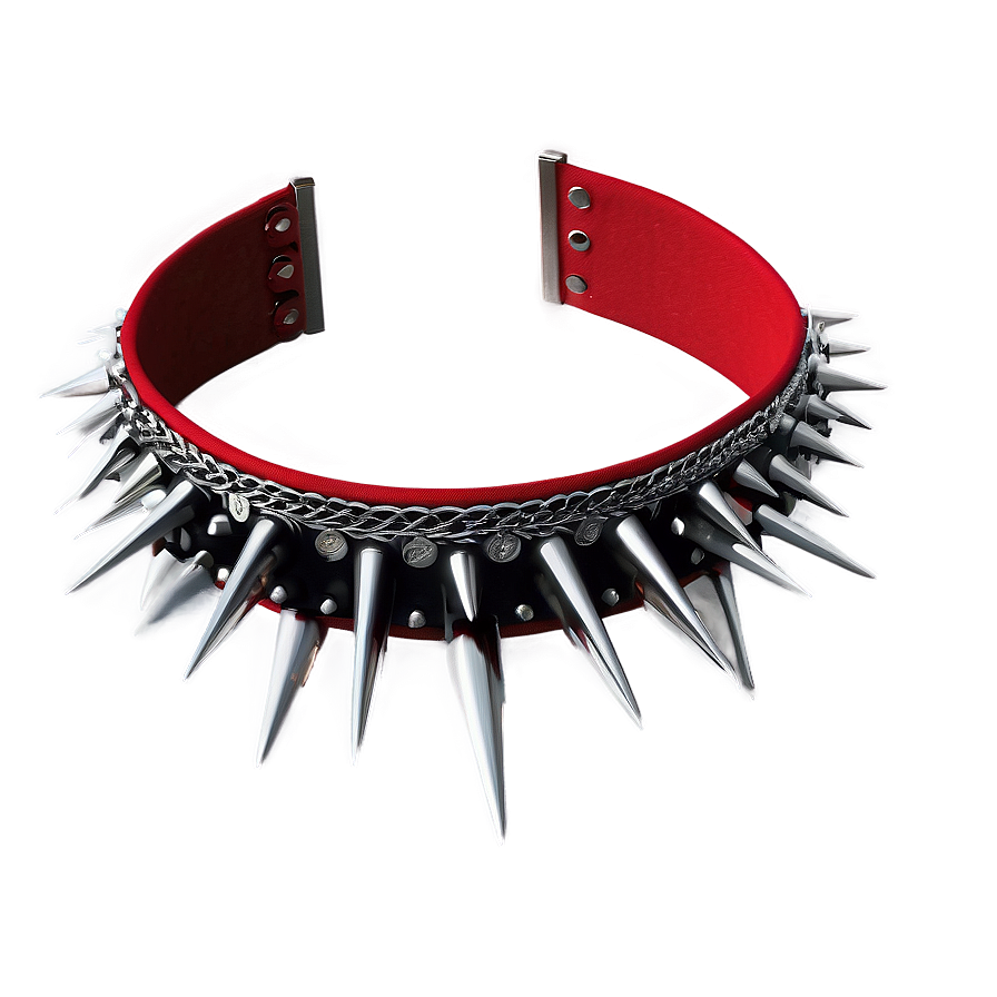 Spiked Choker With Lace Detail Png 51