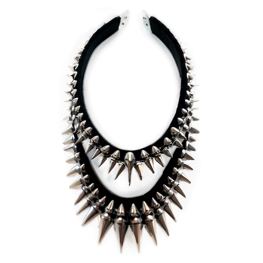 Spiked Choker With Velvet Band Png Gfe