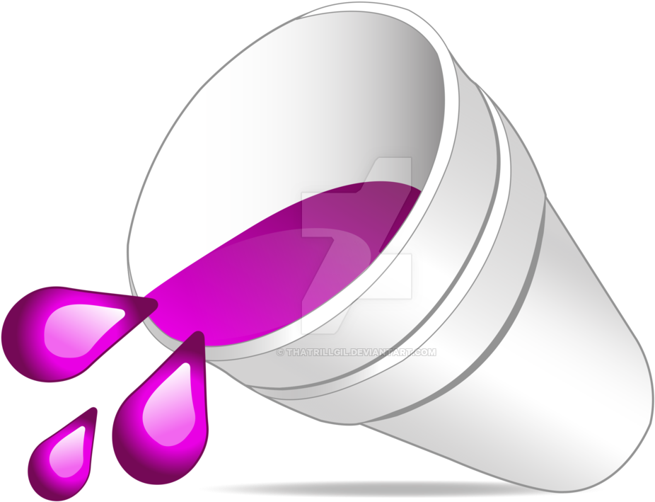 Spilled Paint Bucket Vector