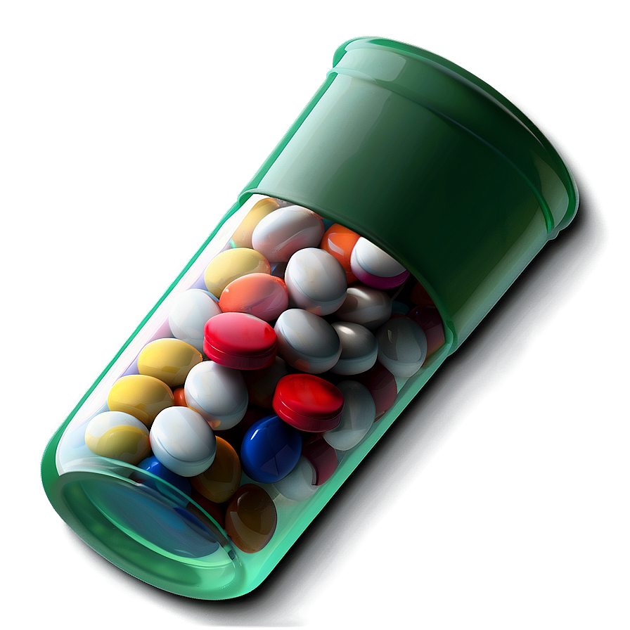 Spilled Pill Bottle Png 05252024