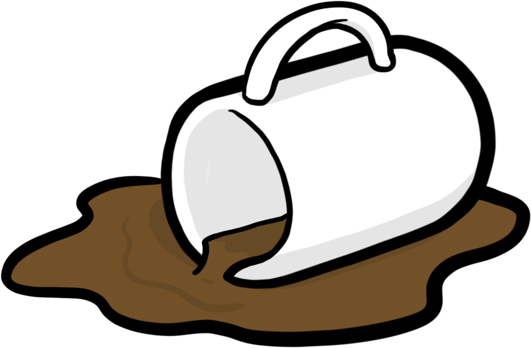 Spilled Teapot Cartoon