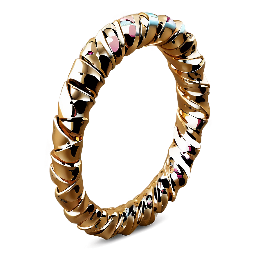 Spiral Gold Bracelet Unique Design Png 06282024