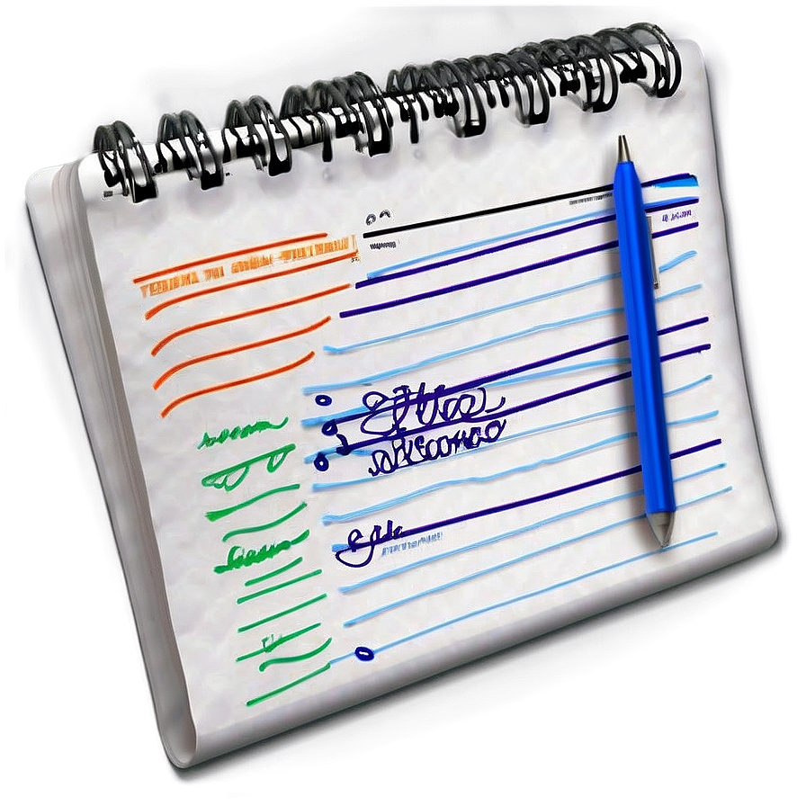 Spiral Notebook Paper Png 06112024