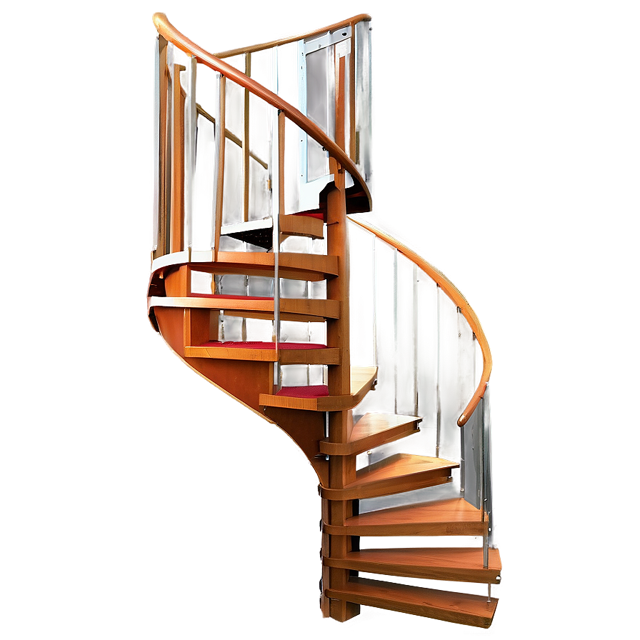 Spiral Staircase With Landing Png 9