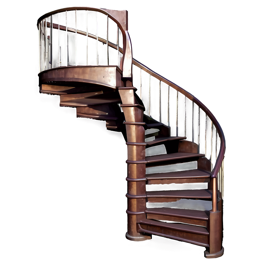 Spiral Staircase With Landing Png Xis