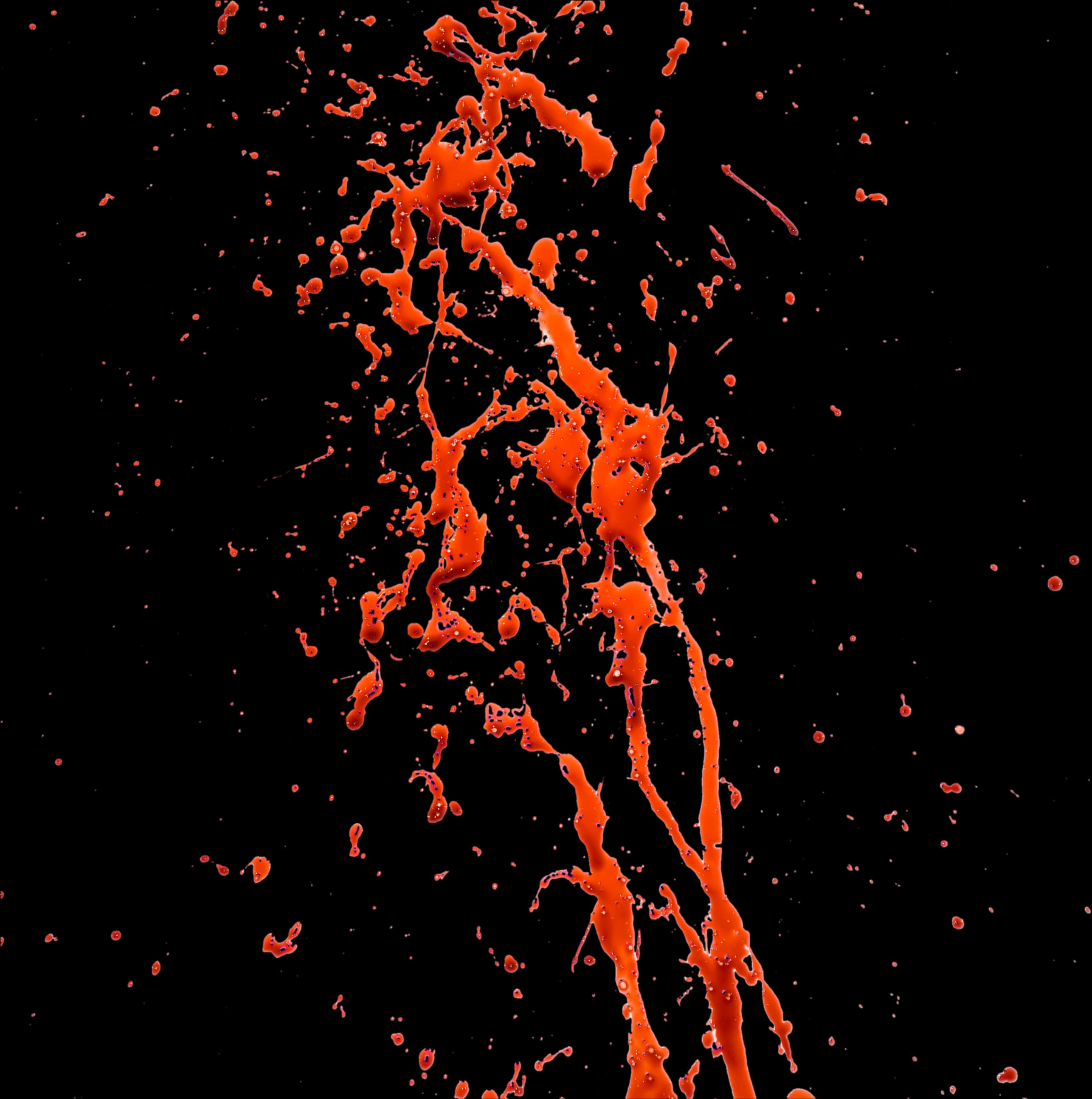 Splattered Bloodon Black Background