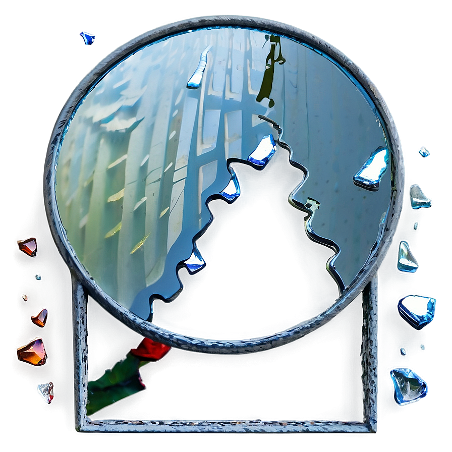 Splintered Glass Mirror Png Adu