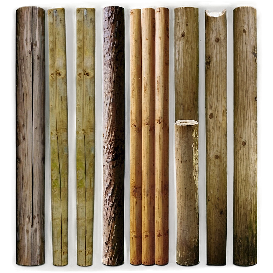 Split Wooden Pole Png 84