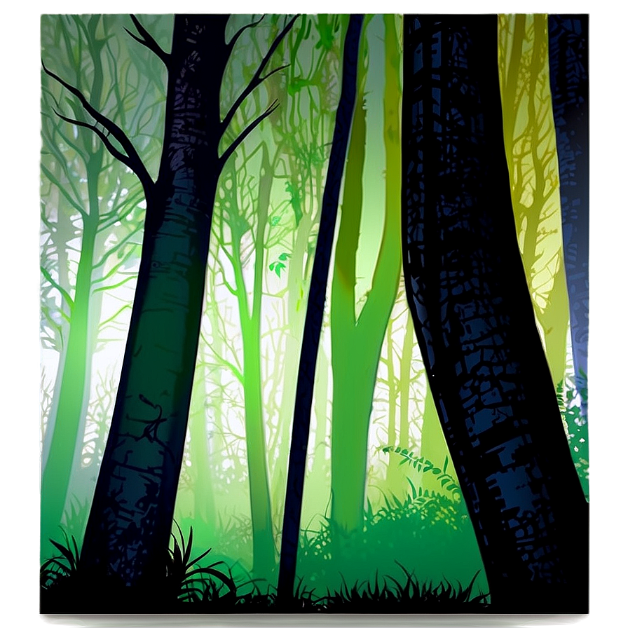 Spooky Forest Silhouette Png Scq87