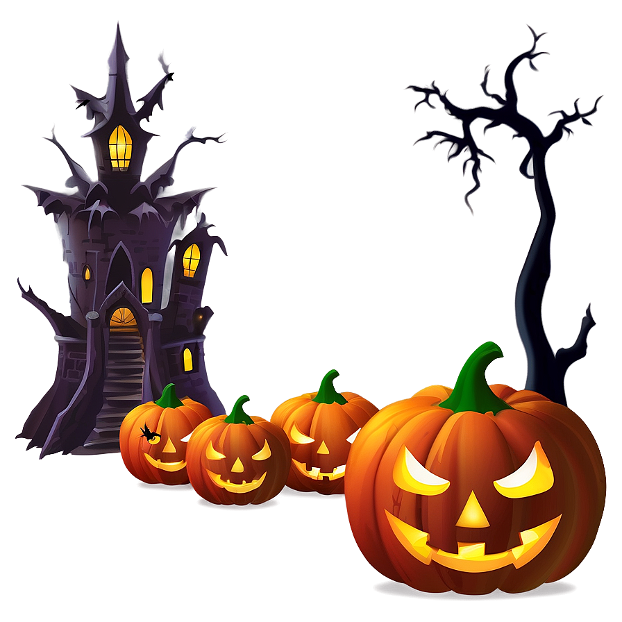 Spooky Halloween Cartoon Scene Png 55