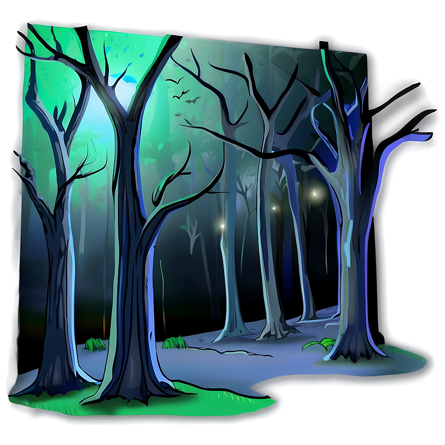 Spooky Halloween Forest Png Nih