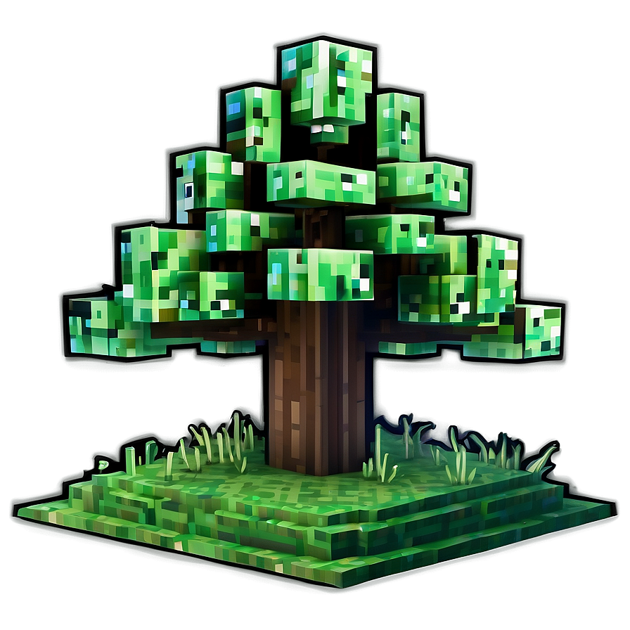 Spooky Minecraft Tree Png Qet