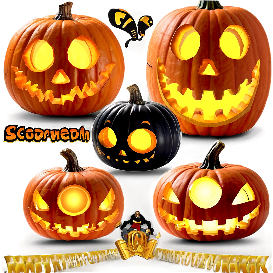 Spooky Pumpkin Face Png 04292024