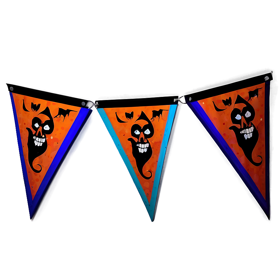 Spooky Triangle Banner For Halloween Png 18