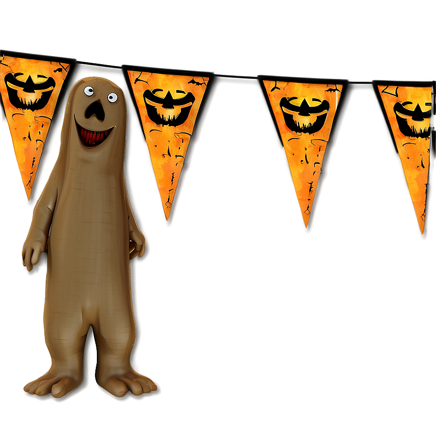 Spooky Triangle Banner For Halloween Png Hcf