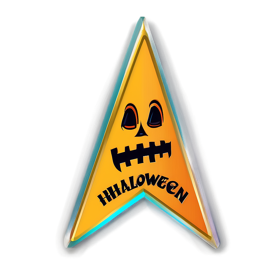 Spooky Triangle Banner For Halloween Png Vou