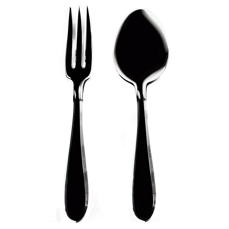 Spoon And Fork Silhouette Png 74