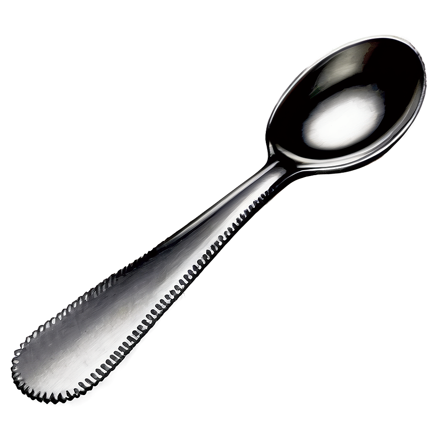 Spoon With Serrated Edge Png Rvp39