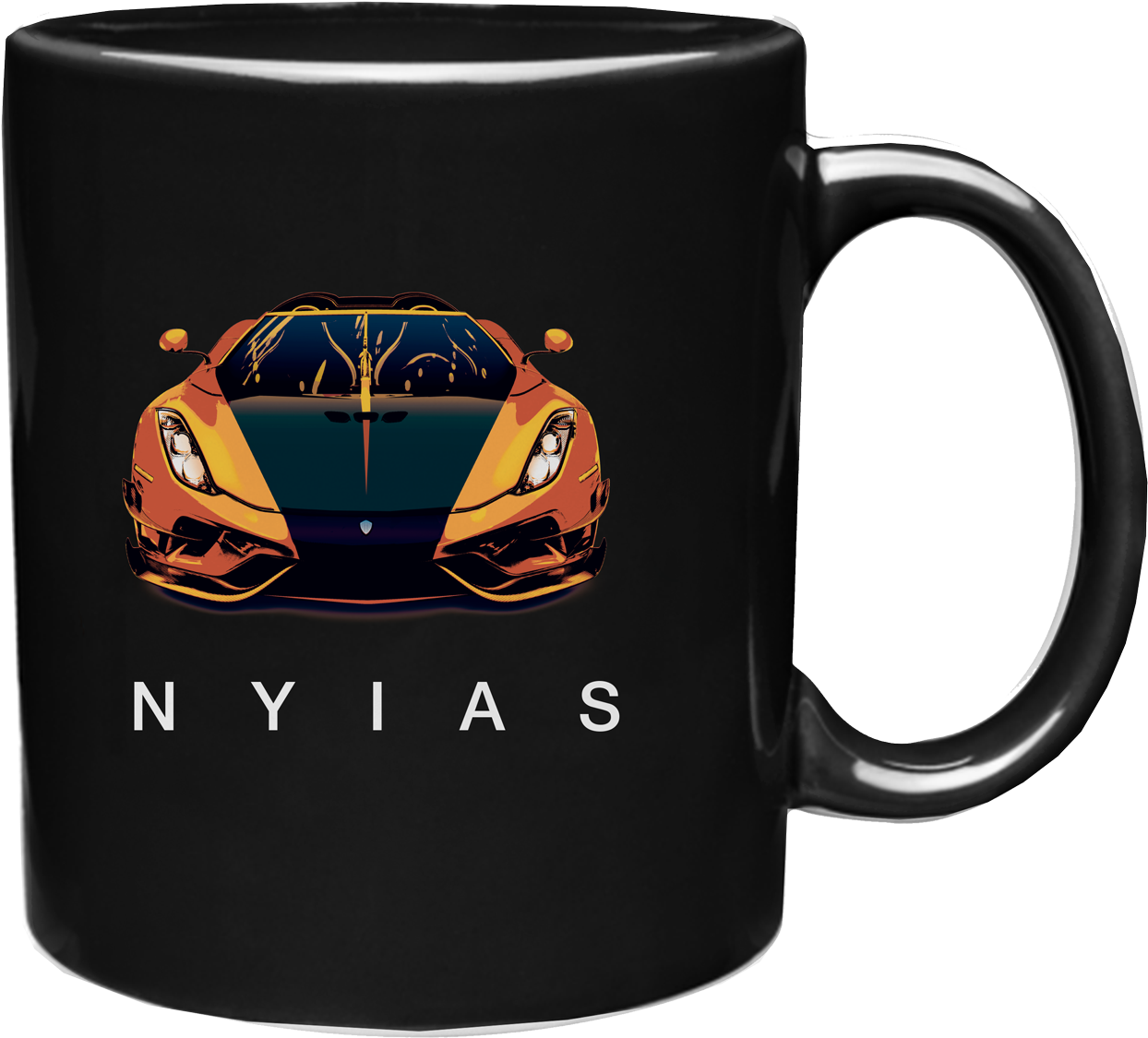 Sports Car Themed Coffee Mug N Y I A S