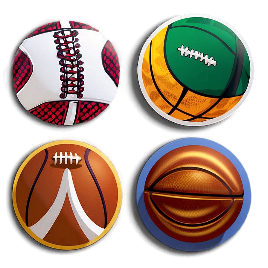 Sports Theme Round Sticker Png Cln