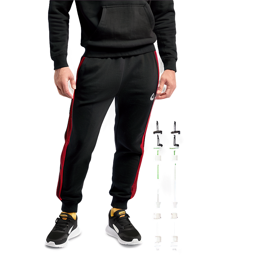 Sporty Black Sweatpants Png 63