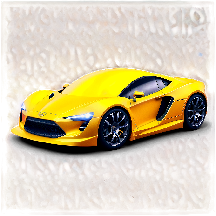 Sporty Yellow Car Icon Png 06292024