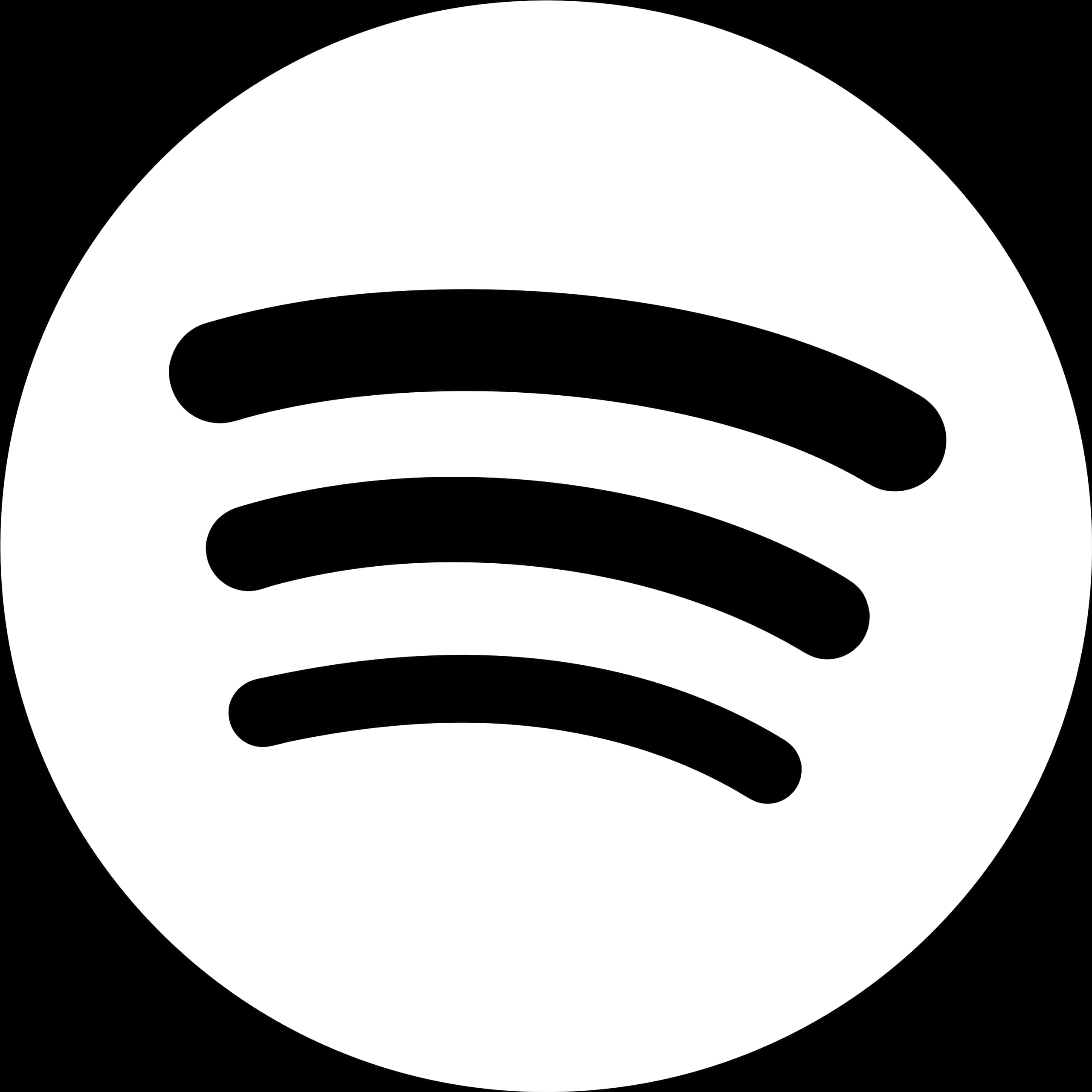 Spotify Logo Blackand White