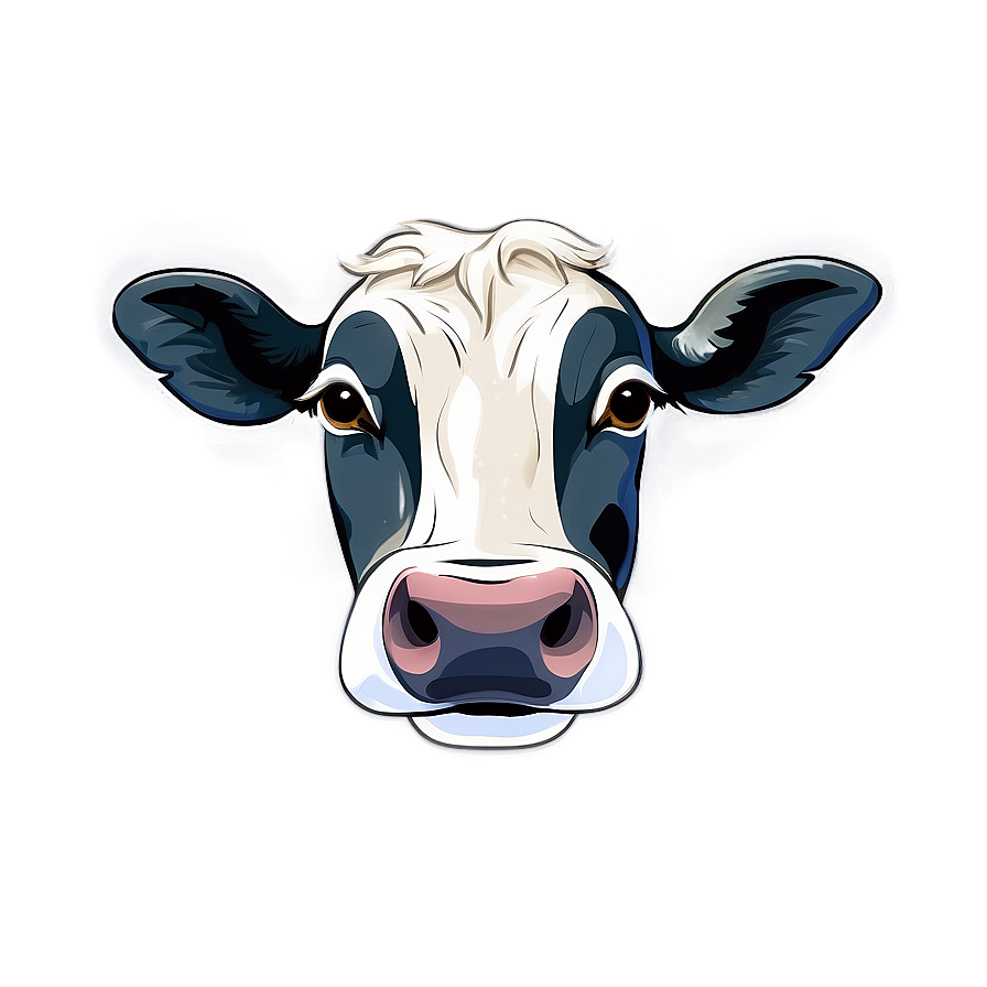 Spotted Cow Face Png 48