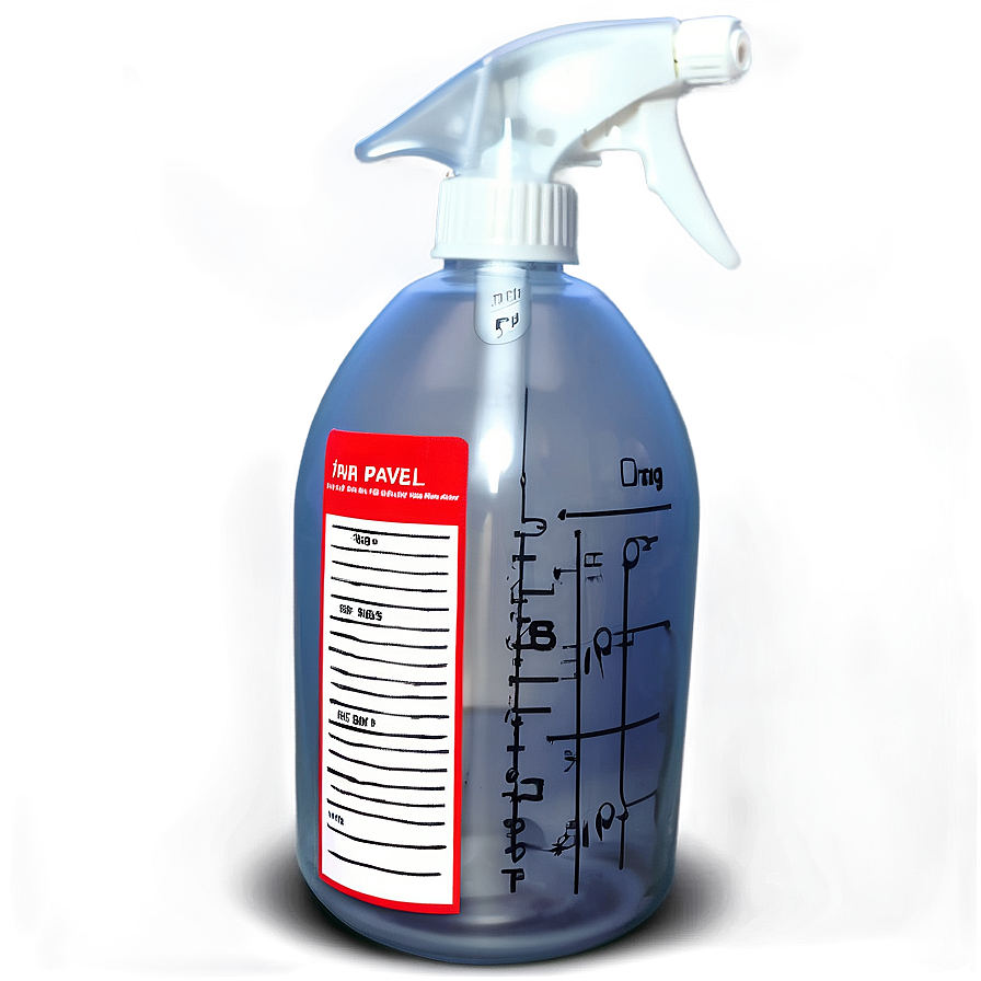 Spray Bottle With Measurements Png 31