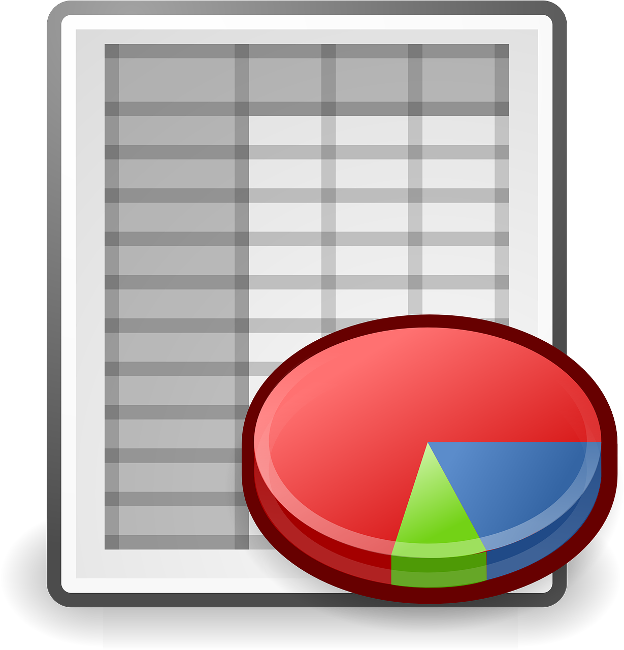 Spreadsheetand Pie Chart Icon