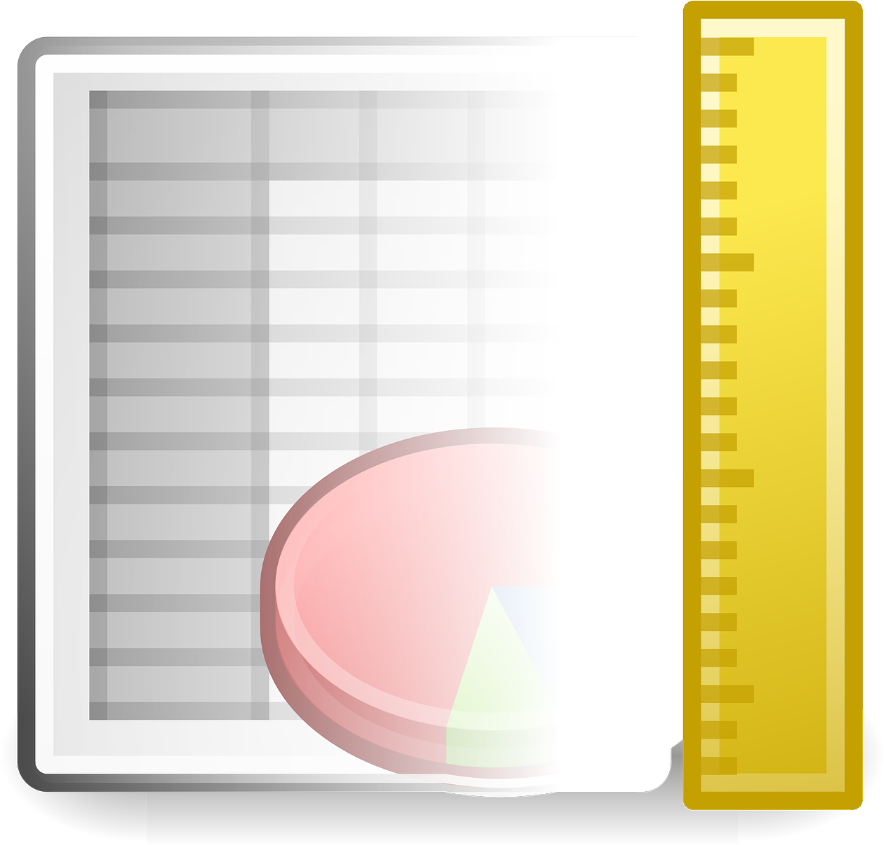 Spreadsheetand Ruler Icon