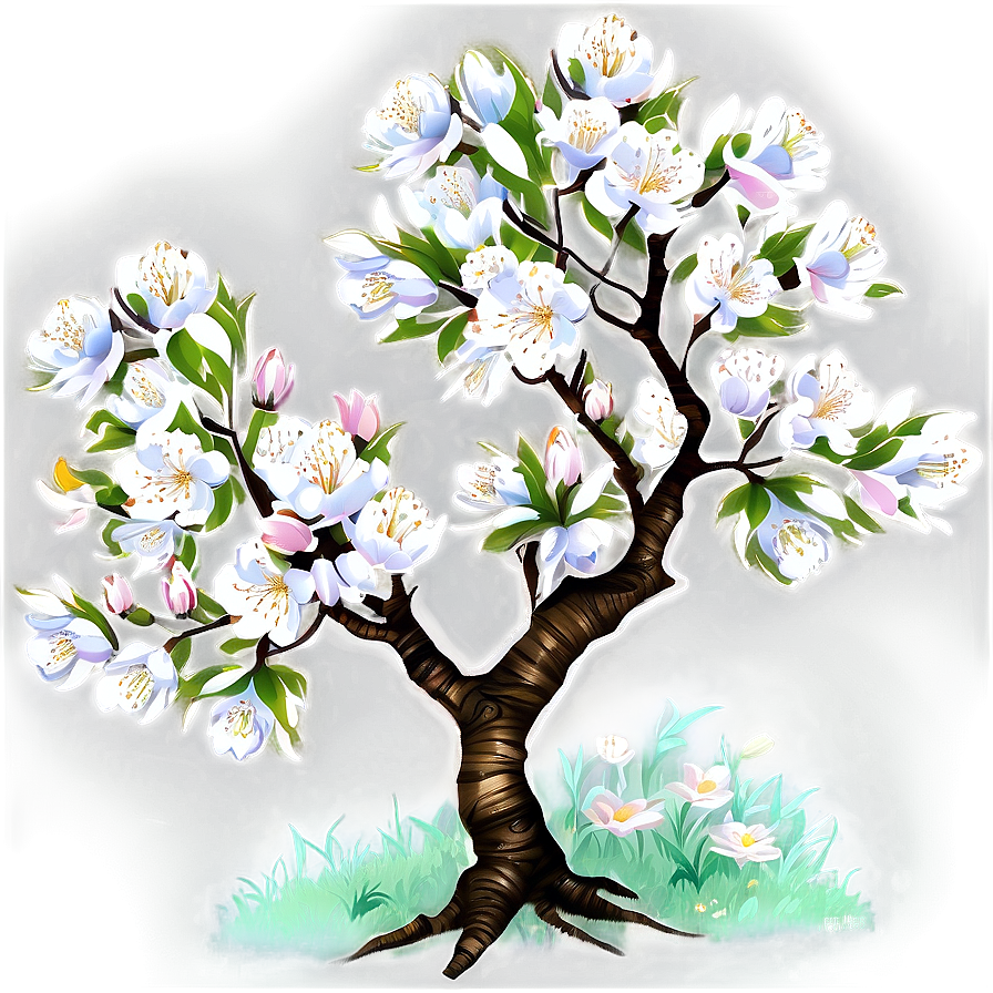 Spring Blossom Forest Clipart Png 06262024