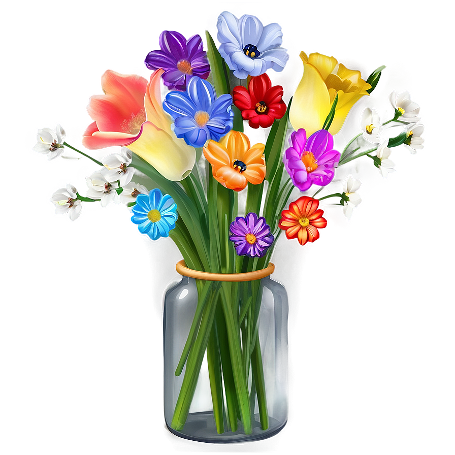 Spring Flower Bouquet Png Cnc