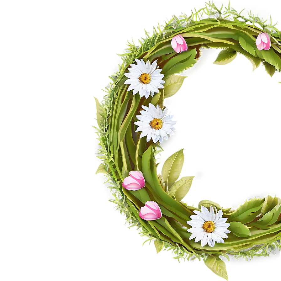 Spring Flower Wreath Png 33