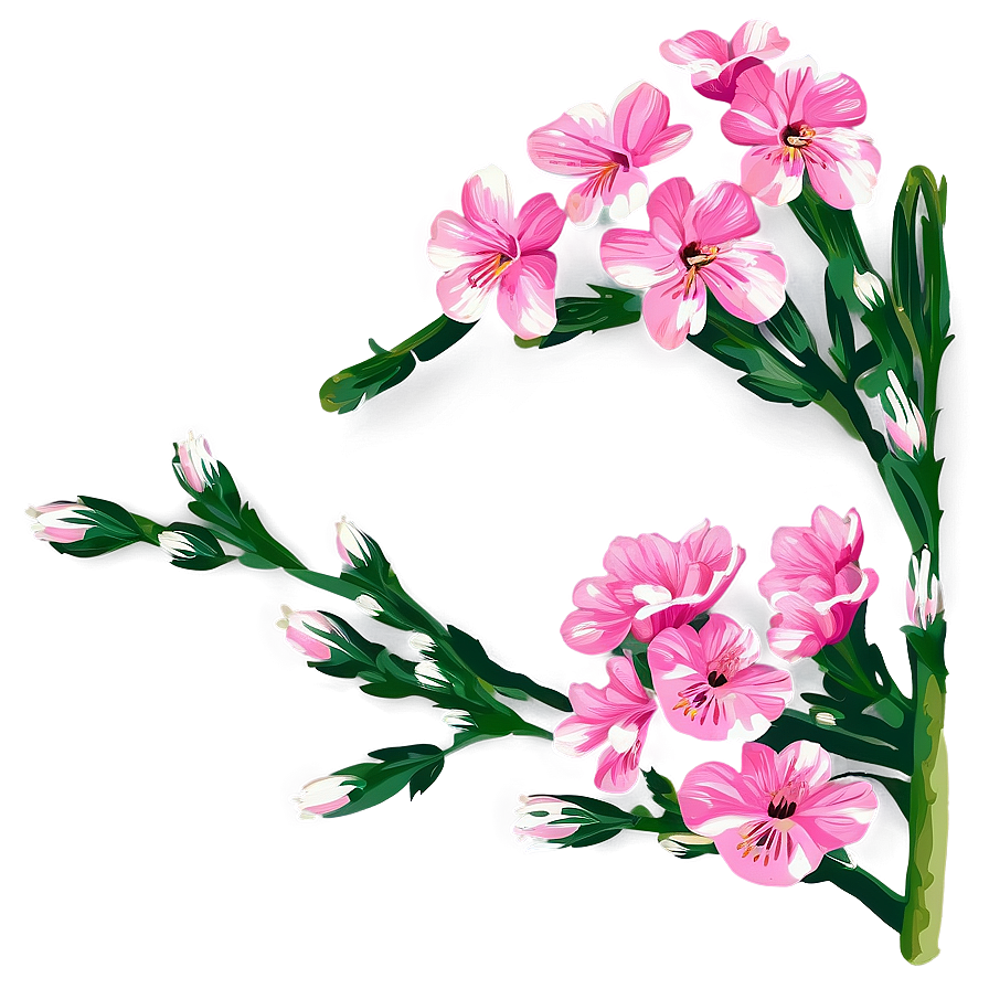 Spring Pink Flowers Png Cjv