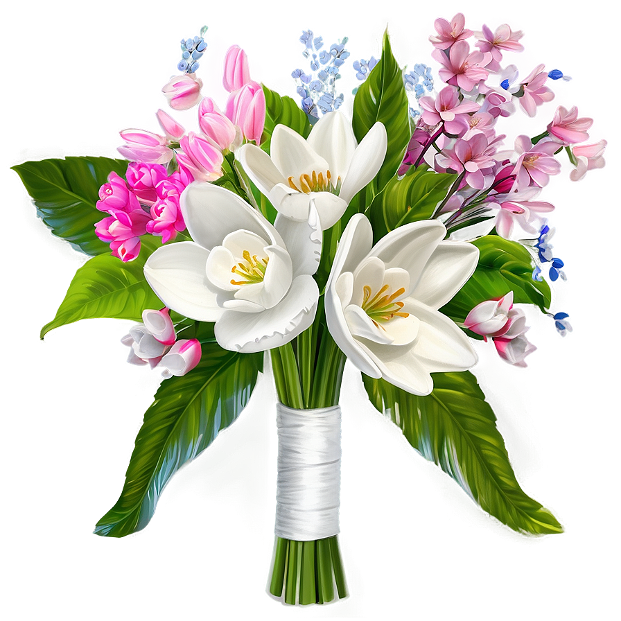 Spring Wedding Bouquet Png Nwv