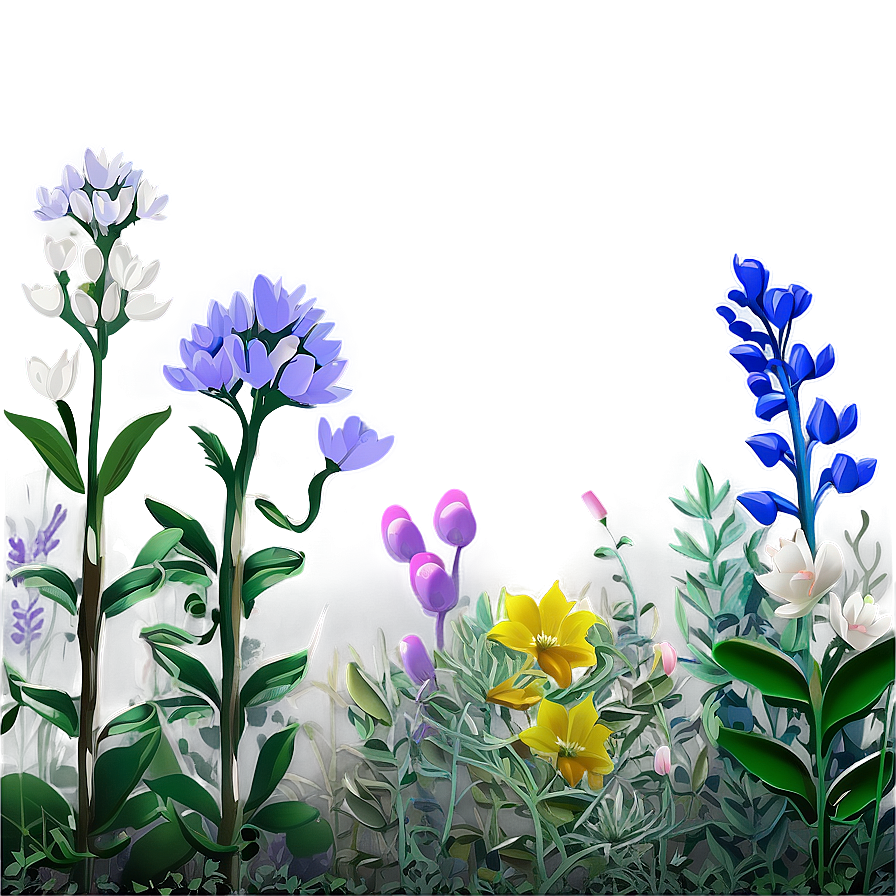 Spring Wildflower Landscape Png Emt