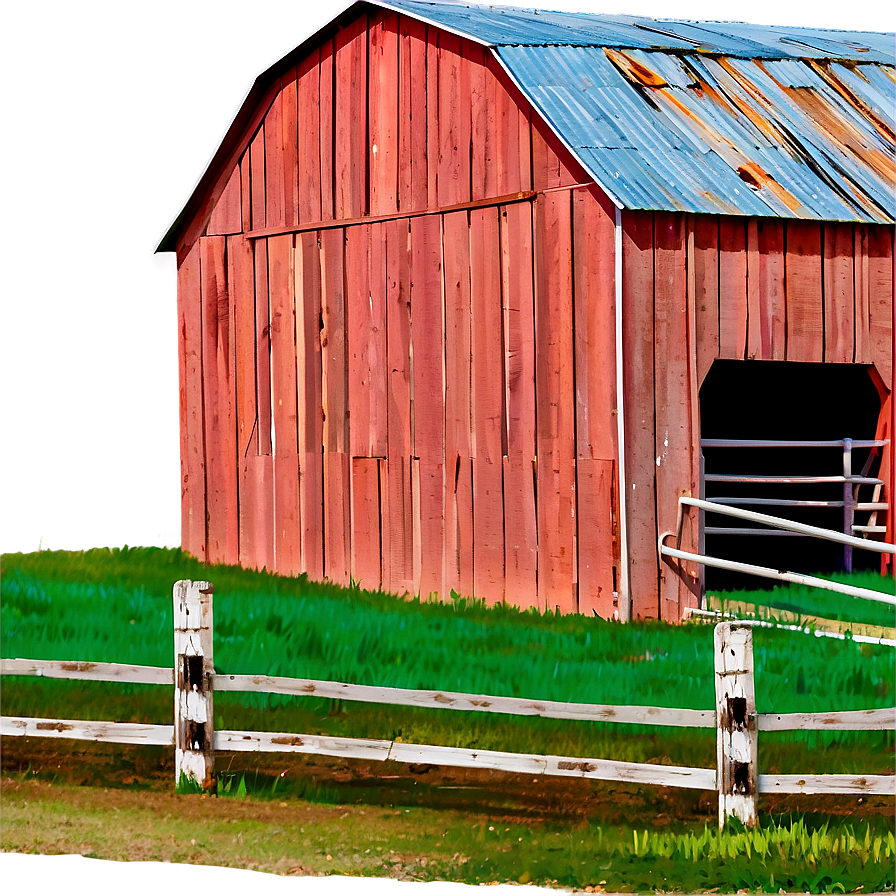 Springtime Barn Landscape Png Hrb