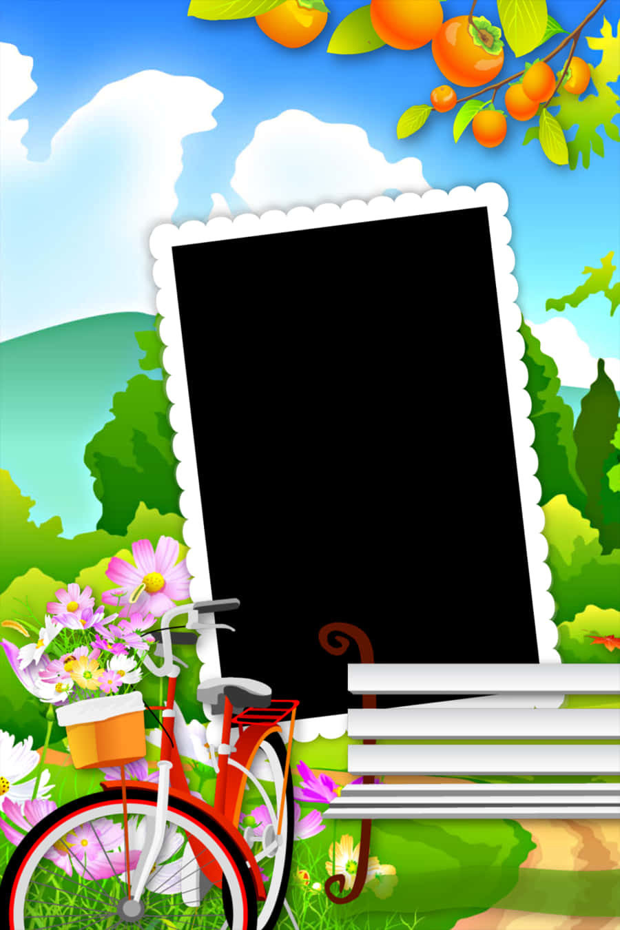 Springtime Picture Frame Template