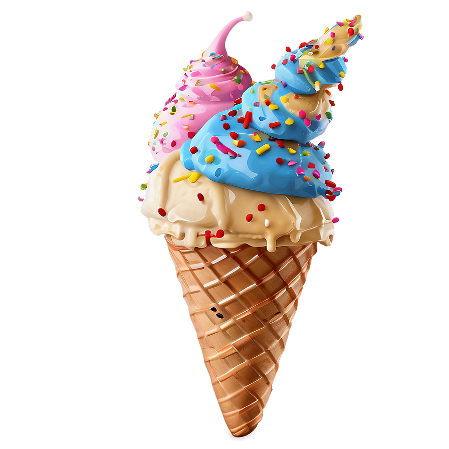 Sprinkled Ice Cream Cone Png 30